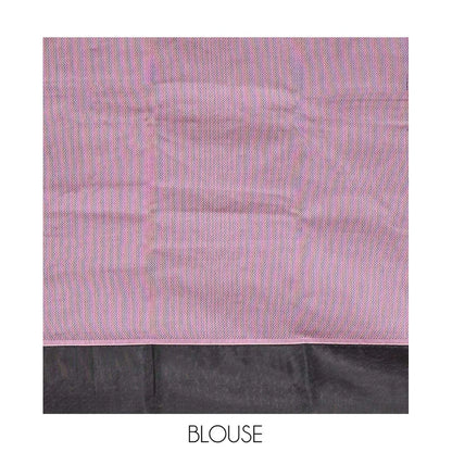 Pothys Pink Semi-Silk Cotton Saree, Delicately Designed with Buttas All Over Its Body, Contrast Plain Border, Pallu of Jaal Design, and Paired with a Matching Blouse