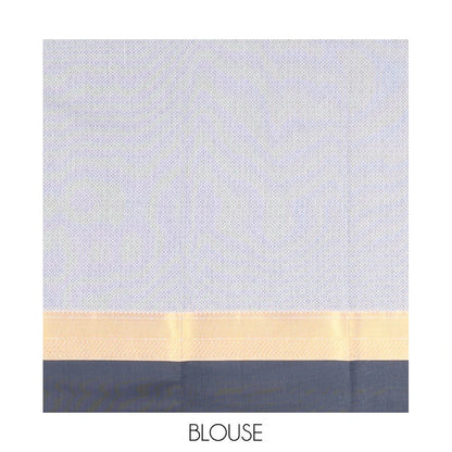 Pothys Grey Semi-Silk Cotton Saree with Buttas & Jaal Pallu
