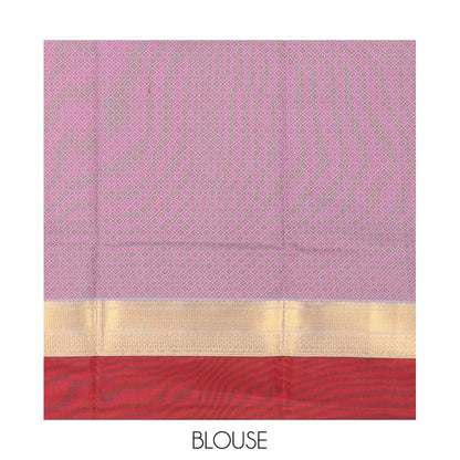Pothys Grey Semi-Silk Cotton Saree with Buttas & Zari Border