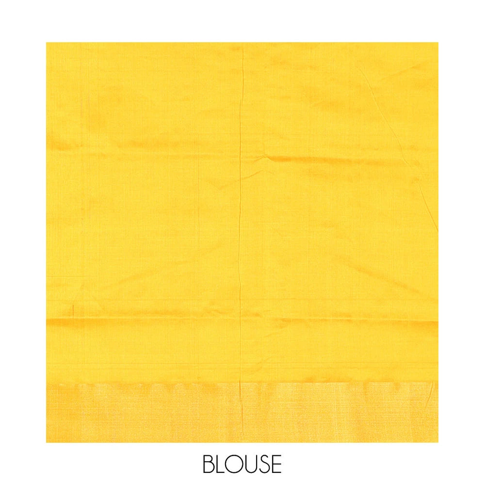 Pothys Maroon Poly Cotton Saree, Subtly Sparked with Buttas, Subtle Bavanji Border, Complemented by Contrast Pallu of Stripes, and Paired with a Contrast Blouse