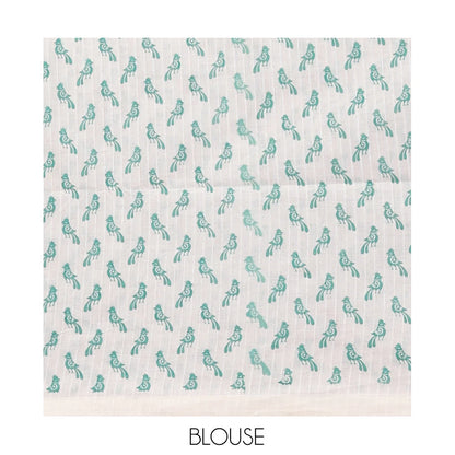 Pothys Borderless Off-White Jute Cotton Saree, Sparsely Woven with Stripes, a Self-Pallu Depicts Peacock Designs, and a Matching Blouse