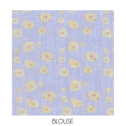 Pothys Borderless Lavender Nentharanga Chips Printed Chanderi Cotton Saree, a Piping Border, Matching Blouse