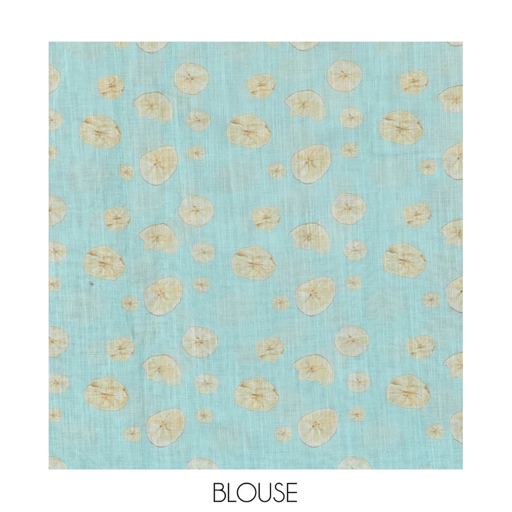 Pothys Borderless Sea Green Nentharanga Chips Printed Chanderi Cotton Saree, a Piping Border, Matching Blouse
