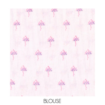 Pothys Borderless White-Violet Linen Cotton Saree, Adorned with Vertical Stripes, an Umbrella Print, and a Matching Blouse