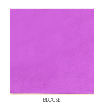 Pothys Violet Kota Chex Saree, Ornamented with Tree and Bird Print, a Piping Border, Pallu of Tree Motifs, and a Matching Blouse