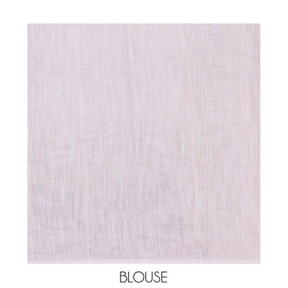 Pothys Violet Linen Cotton Saree, Subtly Sparkled with Polka Dot Buttas, a Contrast Border, a Contrast Blouse