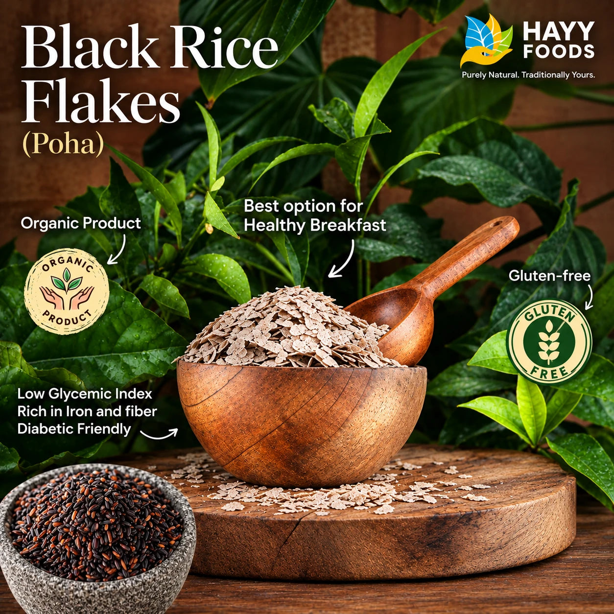 Karuppu Kavuni Aval (Black Rice Poha)