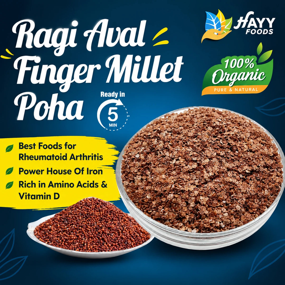 Ragi Aval (Finger Millet Flakes)