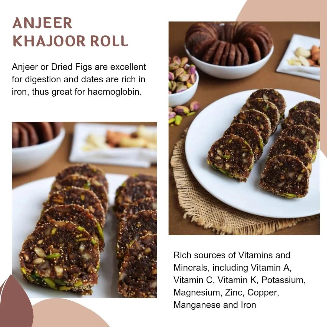 Premium Anjeer Khajoor Roll / Fig Dates Roll