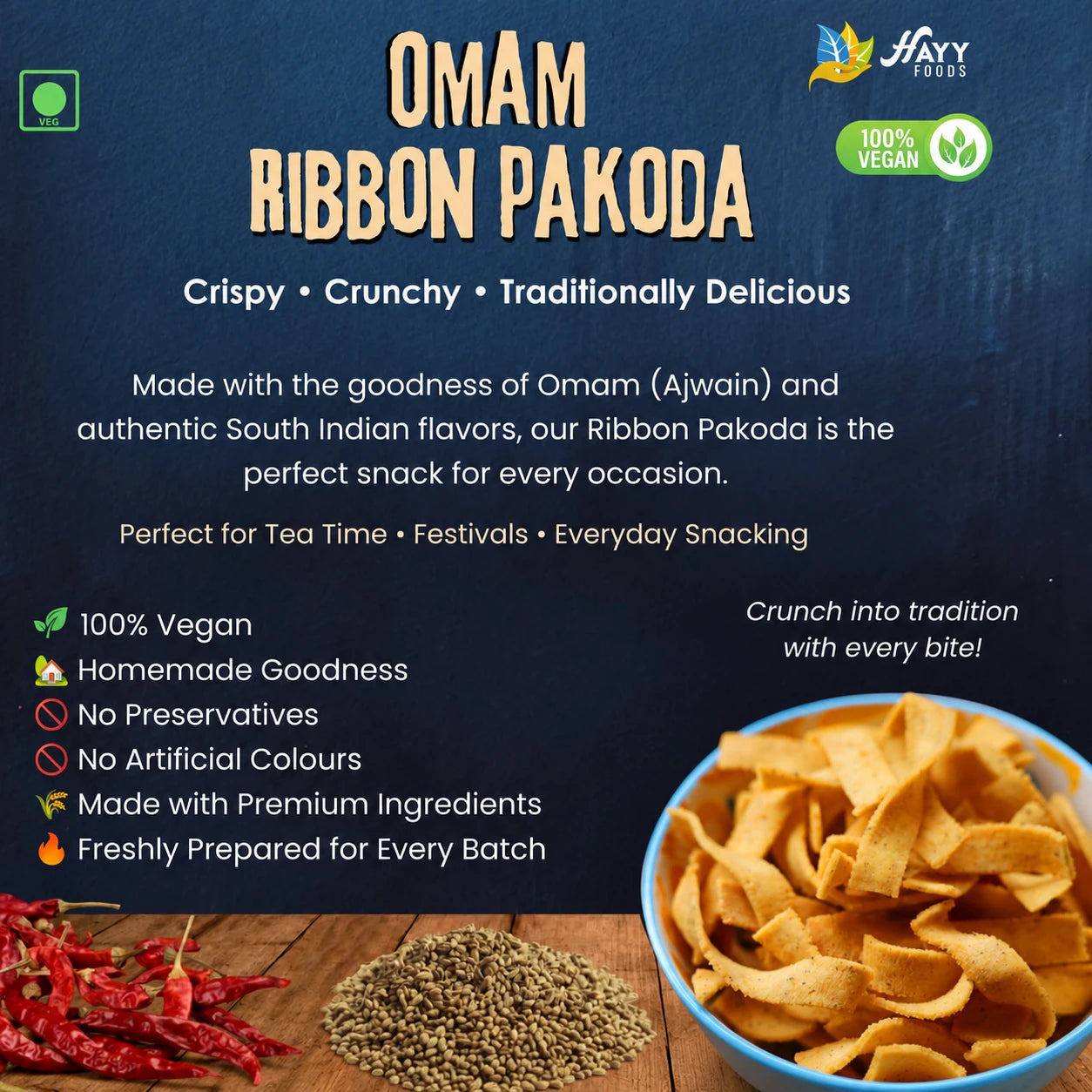 Omam Ribbon Pakoda