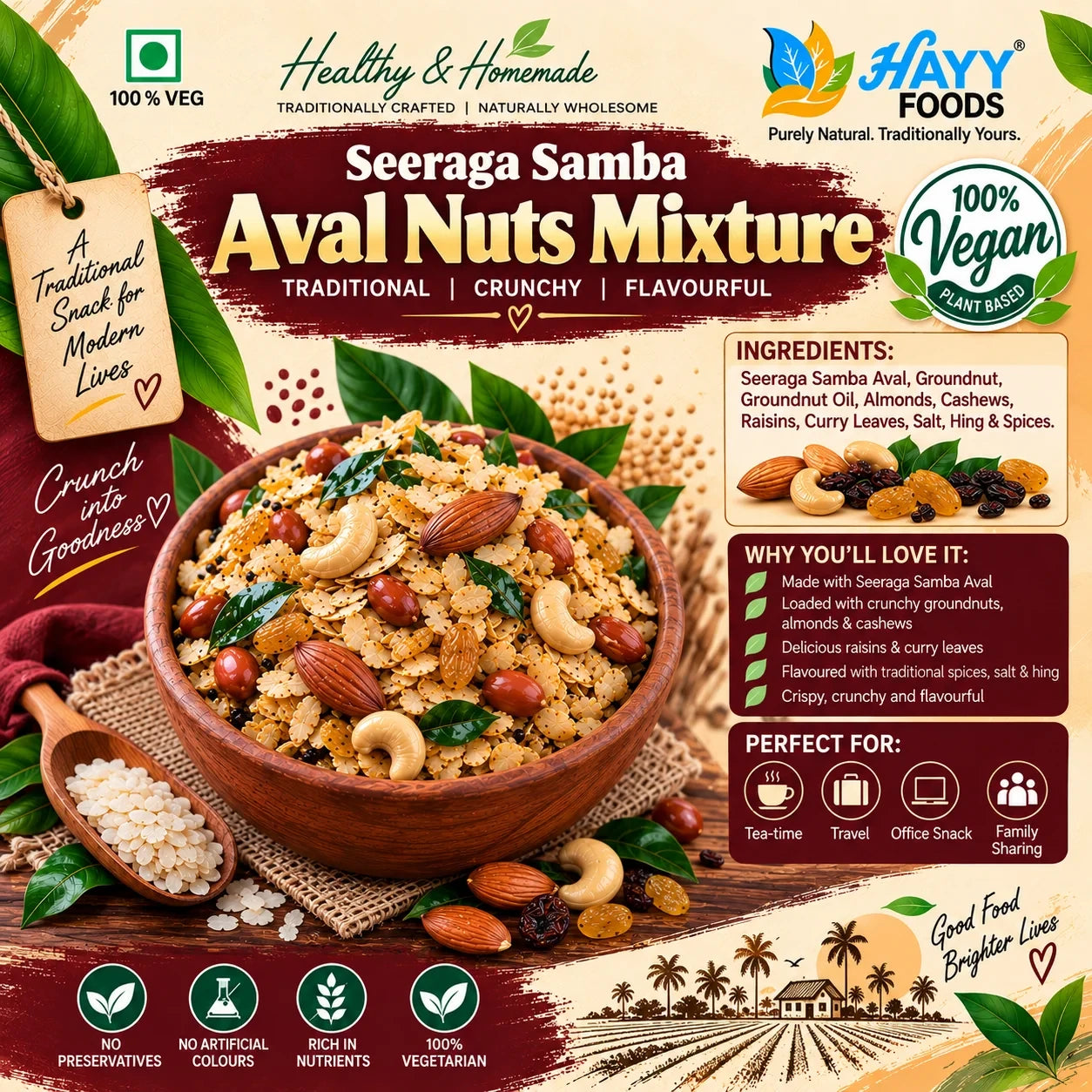 Aval Nuts Mixture - Seeraga Samba