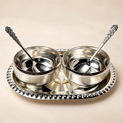 Silver Glow Serving Bowl
