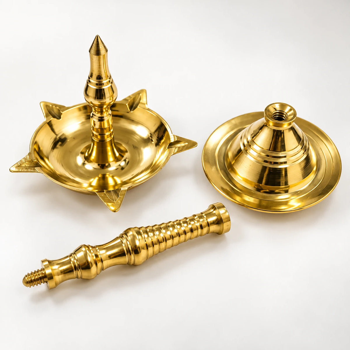 Traditional Brass Kuthu Vilakku – Kerala Style (Pair)