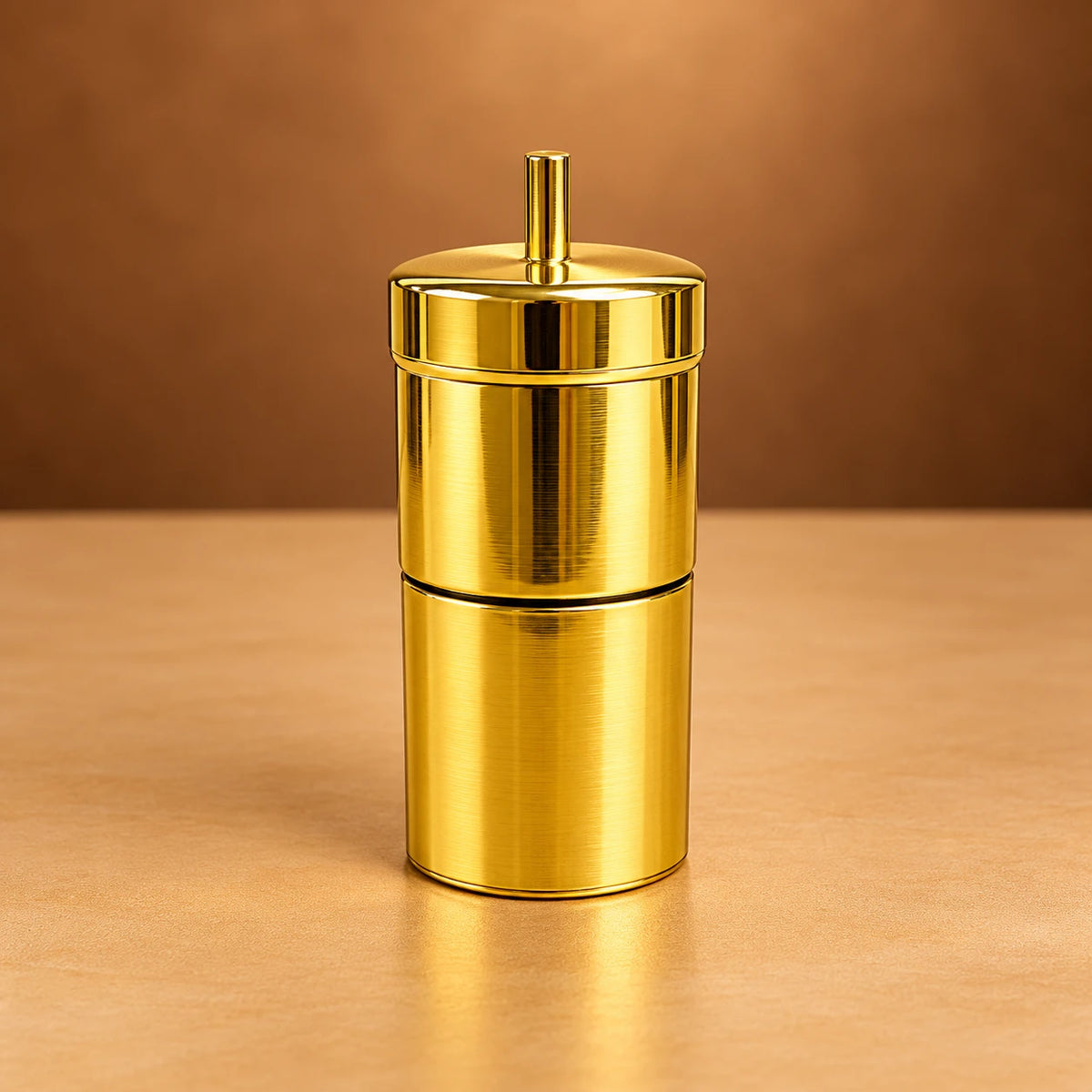 Traditional Brass Filter Coffee Maker – South Indian Coffee Filter (Glossy Finish)
