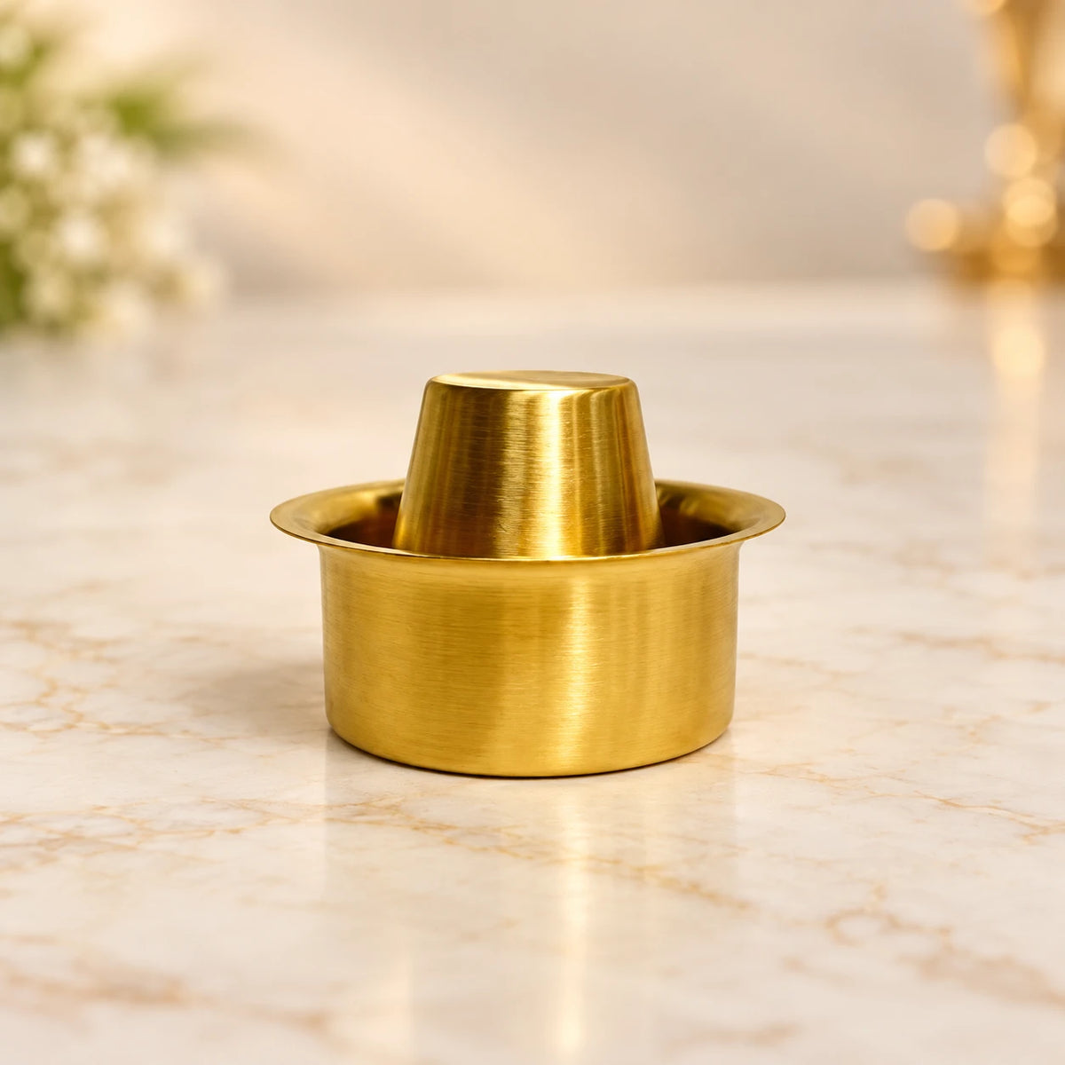 Traditional Brass Filter Coffee Maker – South Indian Coffee Filter (Glossy Finish)