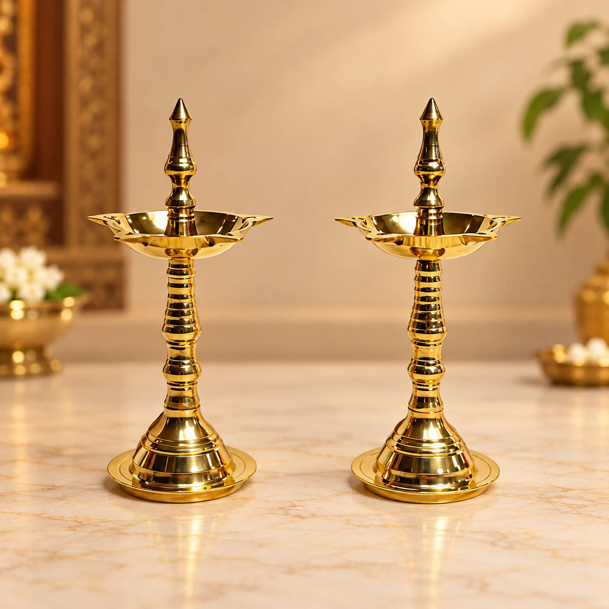 Kuthuvilakku _ Kerala Style (Pair) - Brass