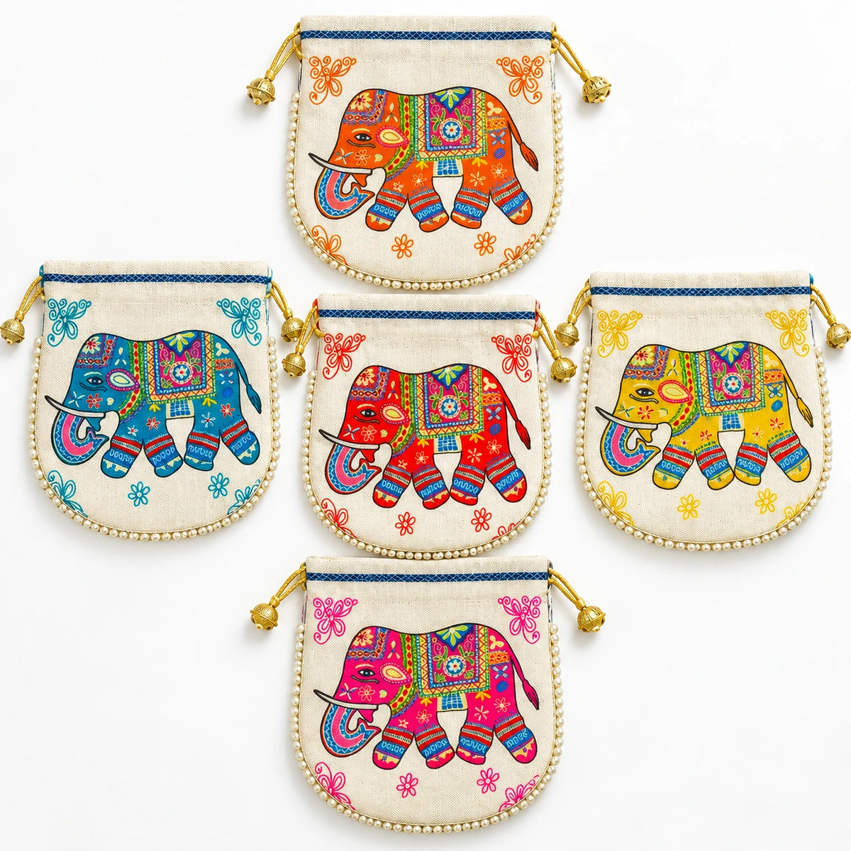 Traditional Elephant Design Potli Bags