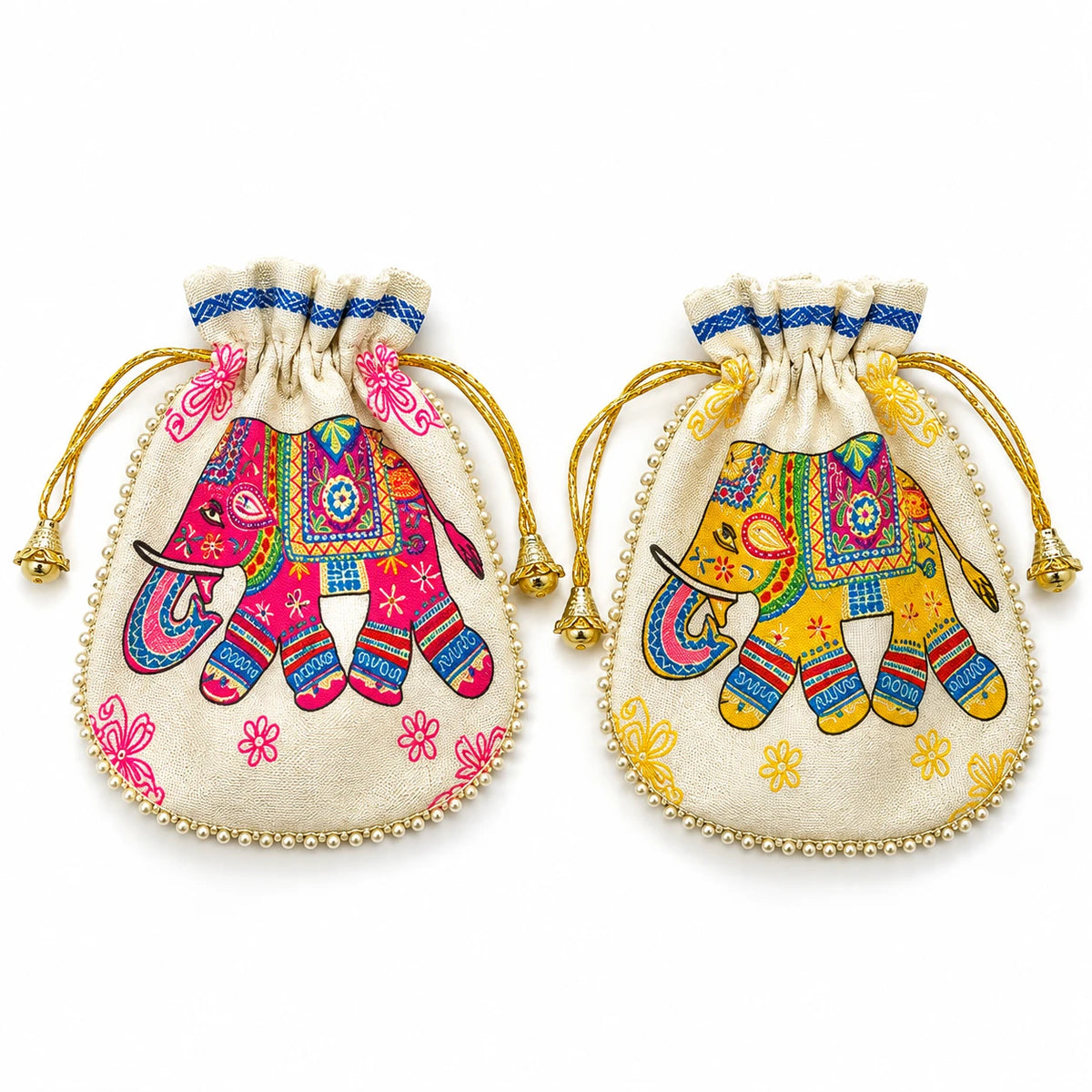 Traditional Elephant Design Potli Bags
