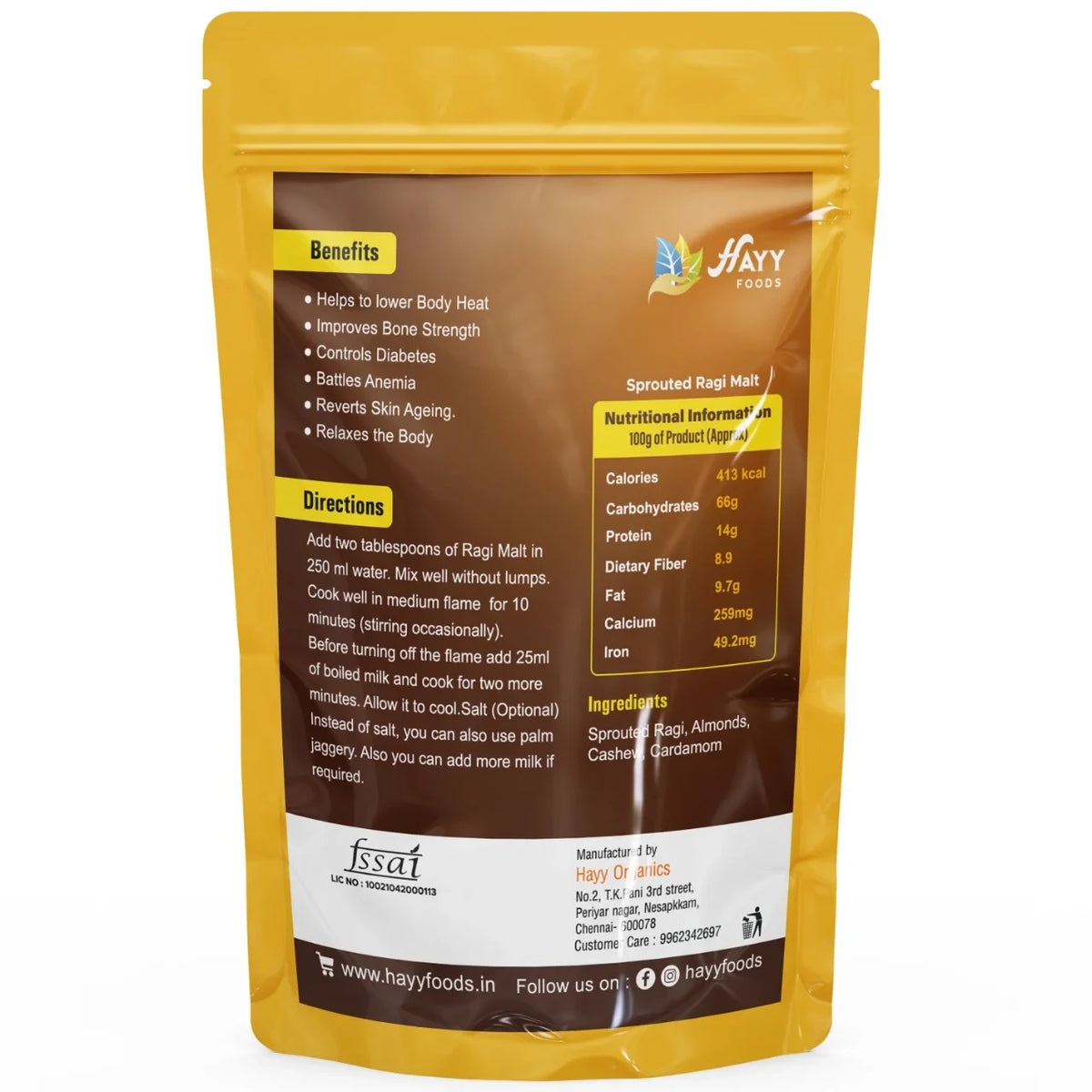 Sprouted Ragi Malt