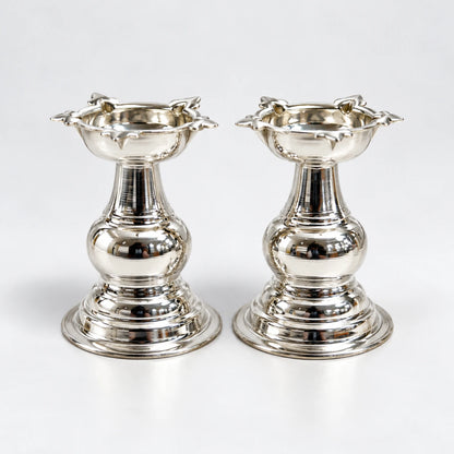 German Silver Deepam (Pair)
