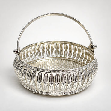 German Silver Tray With Handle