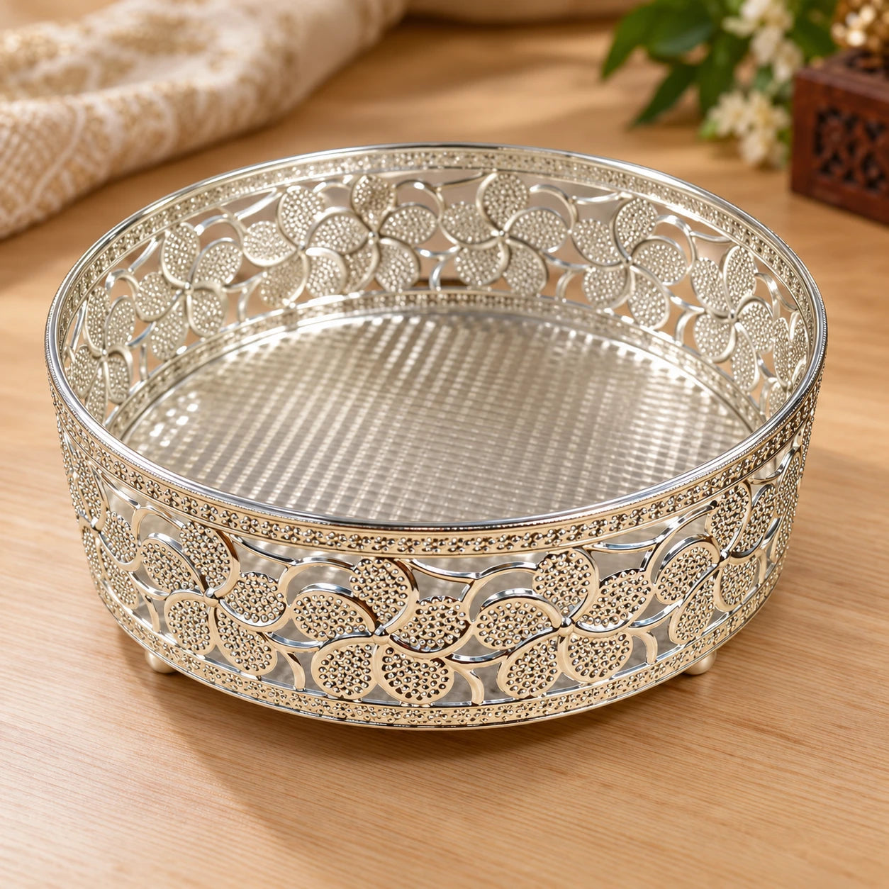 German SIlver Tray (6")