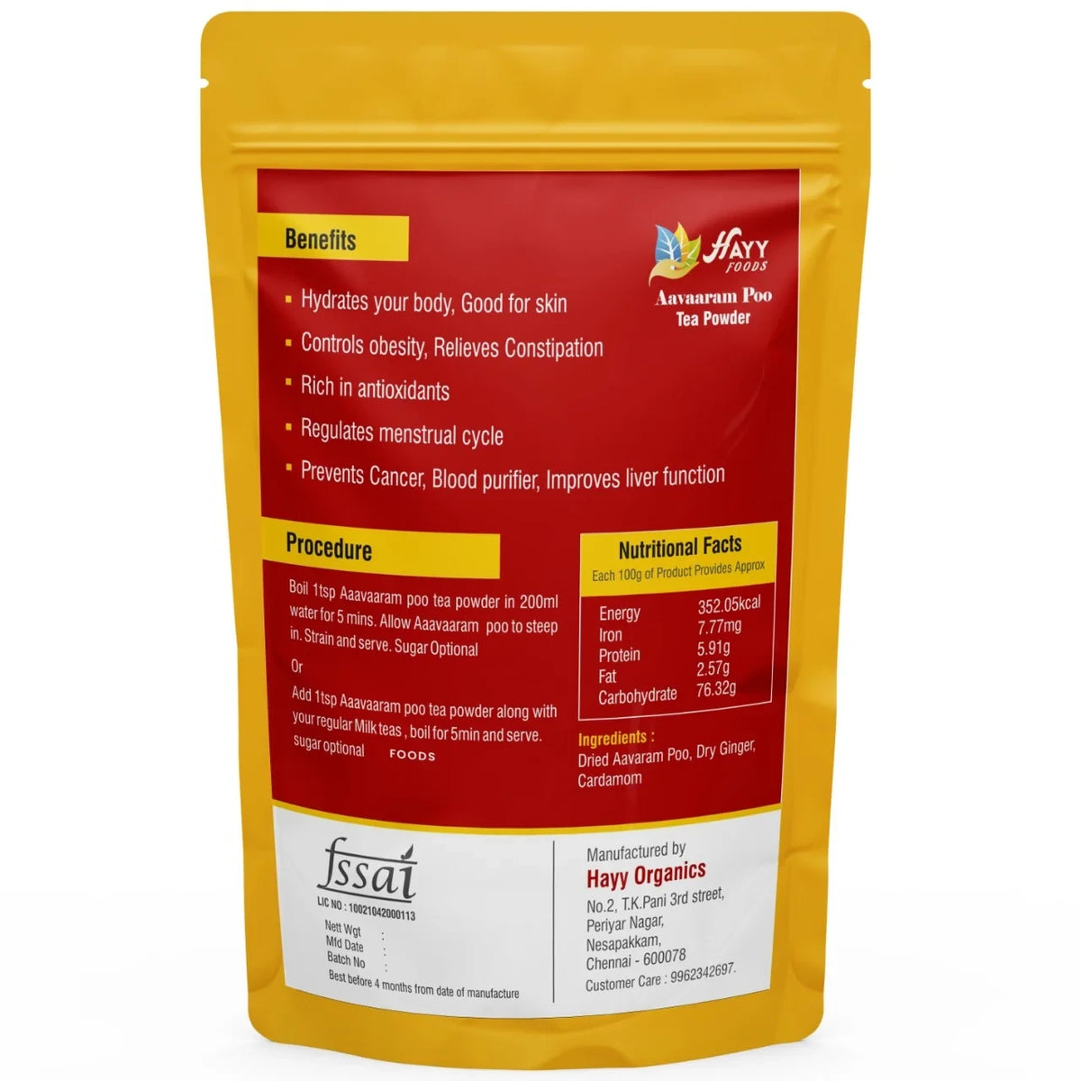 Aavaaram Poo Tea Powder