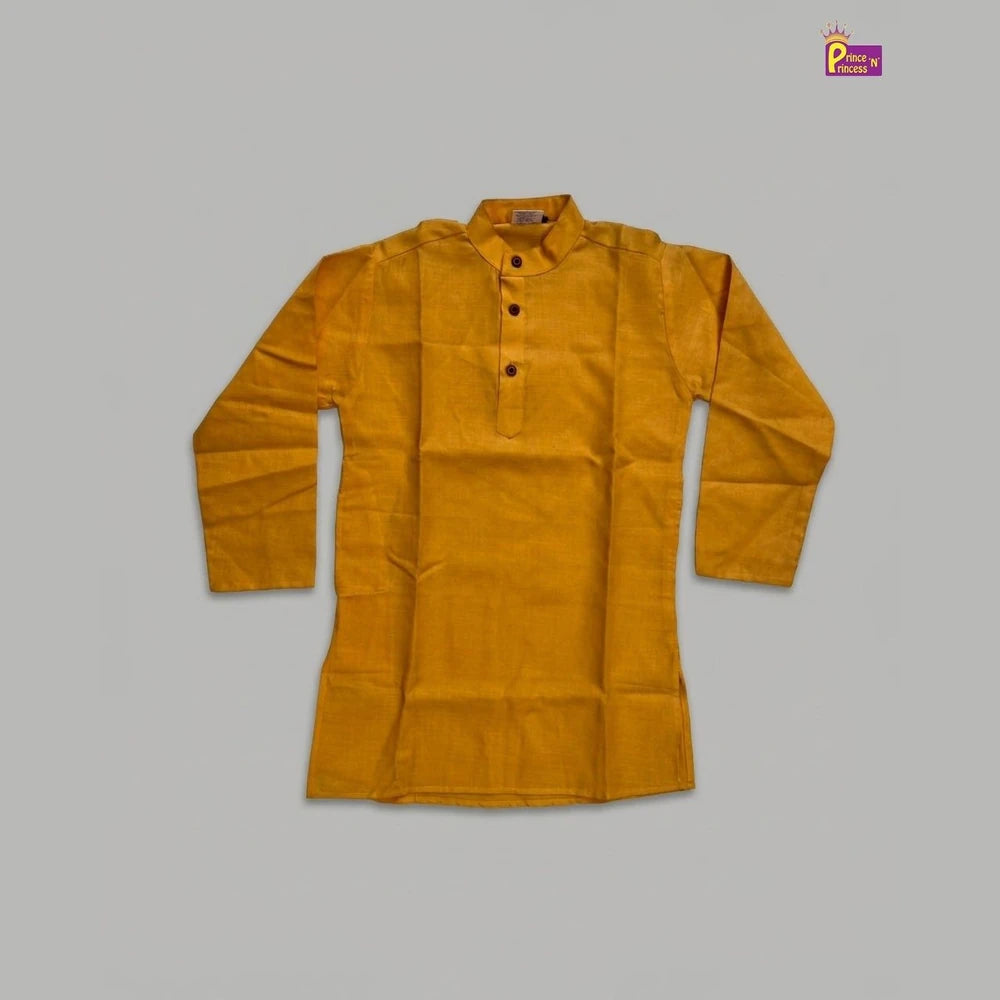 Boys Mango Yellow Cotton Kurta Pajama KP215