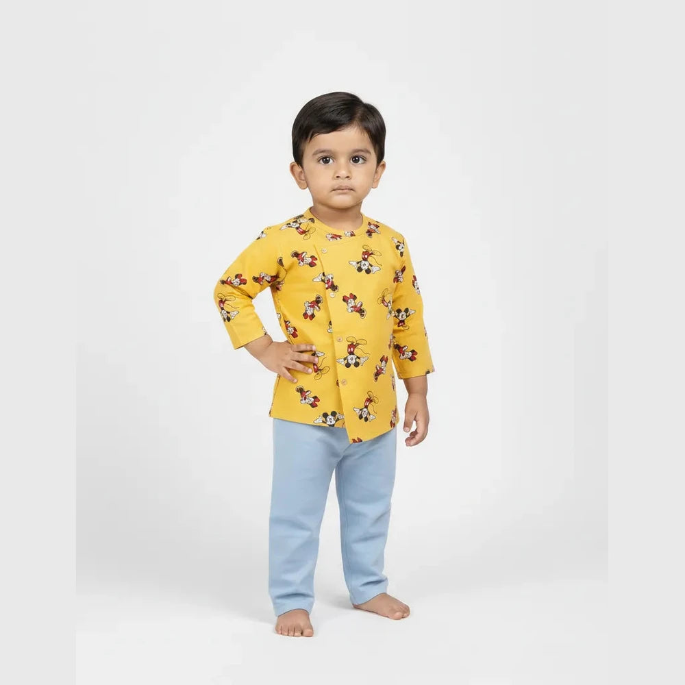 Boys Cotton Kurta Pajama Yellow KP032