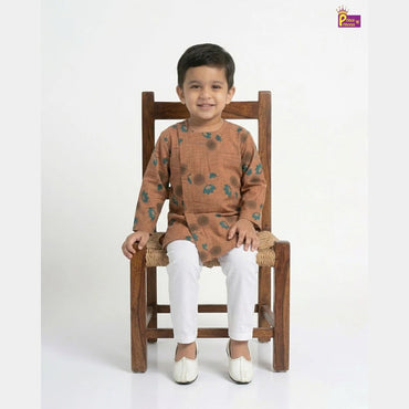 Boys Kurta Pajama in Rust KP034