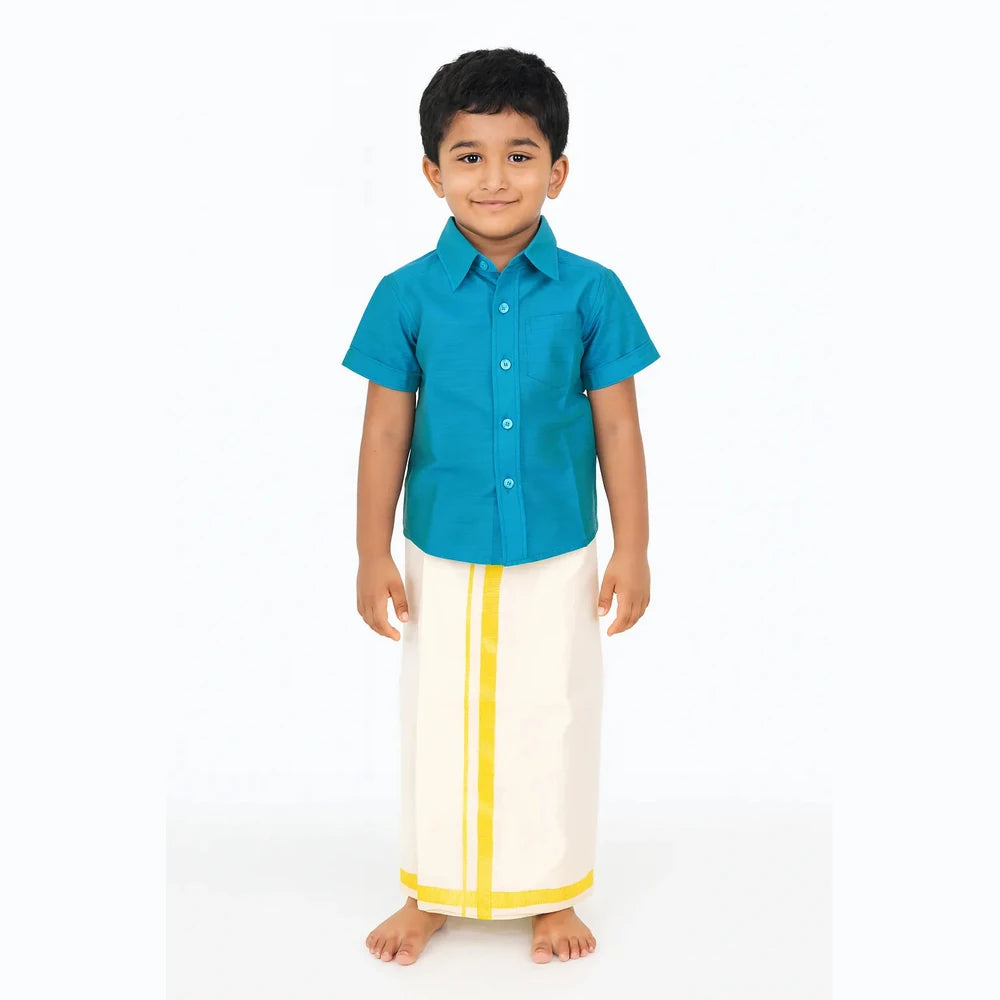 Boys Blue Half Sleeve Shirt BS020