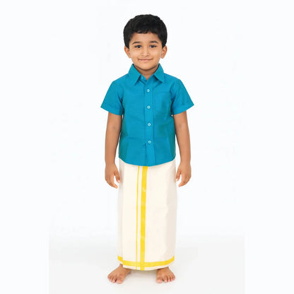 Boys Blue Half Sleeve Shirt BS020