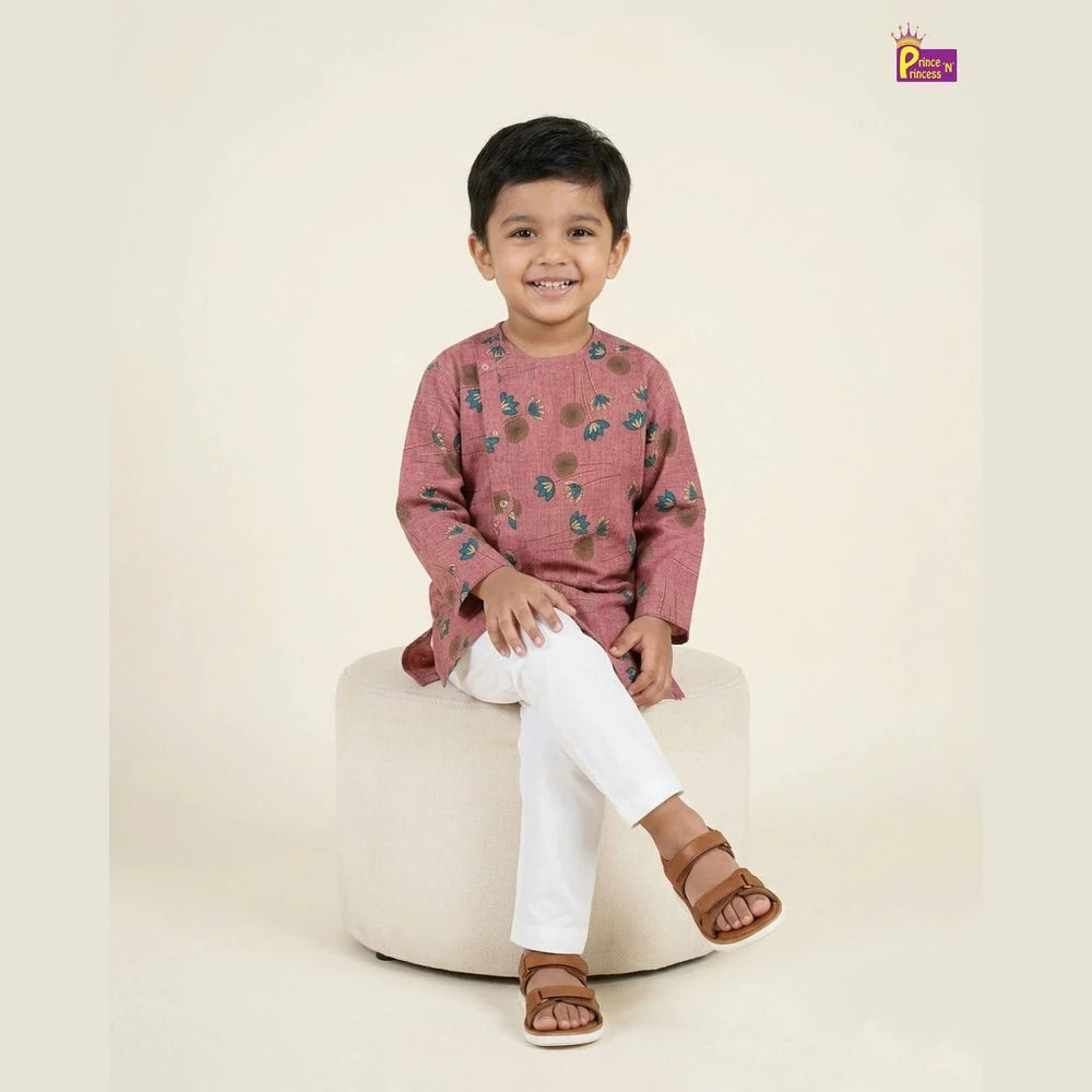 Boys Kurta Pajama in Dust Pink KP027