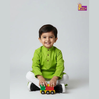 Boys Green Cotton Kurta Pajama KP014