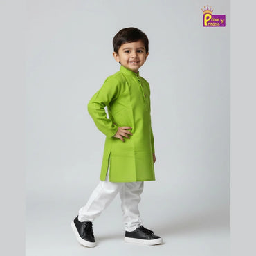 Boys Green Cotton Kurta Pajama KP014