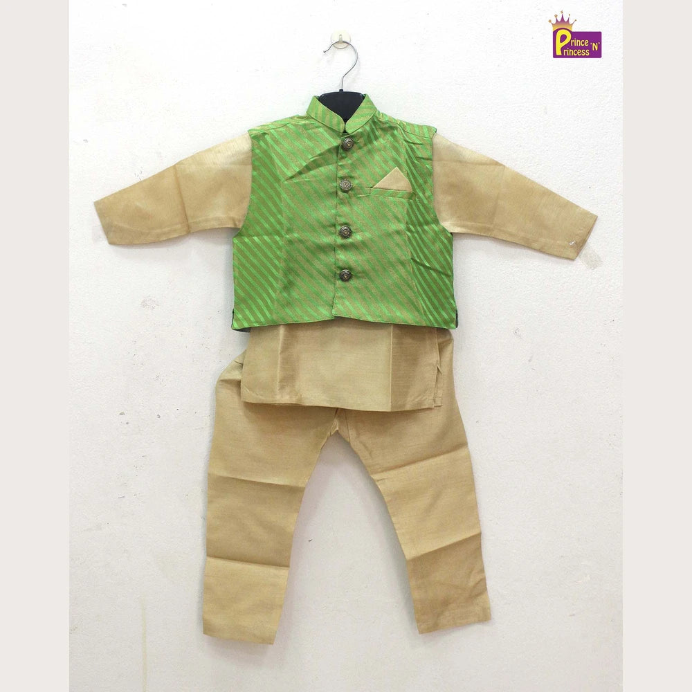 Boys Green Overcoat Sherwani KP144