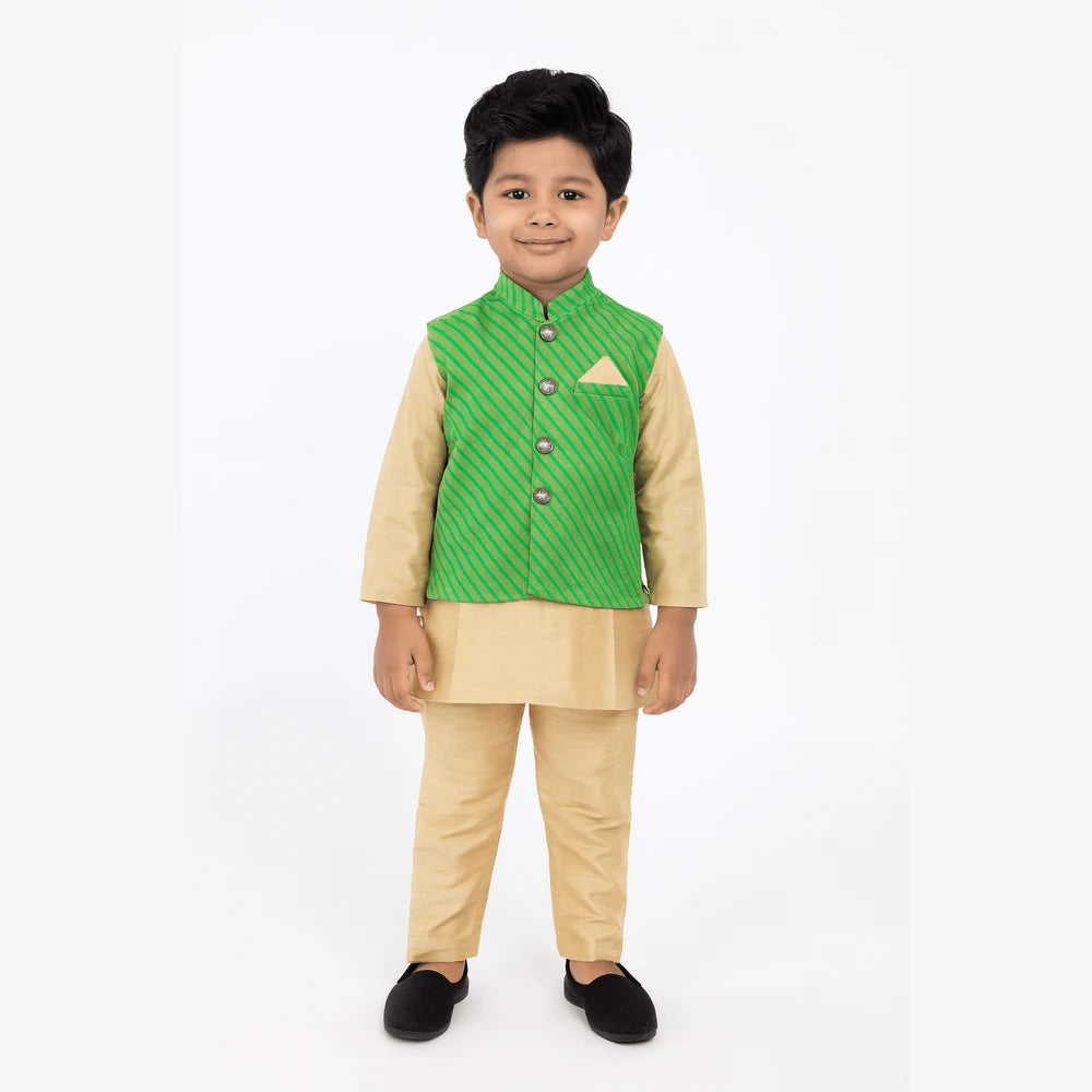 Boys Green Overcoat Sherwani KP144
