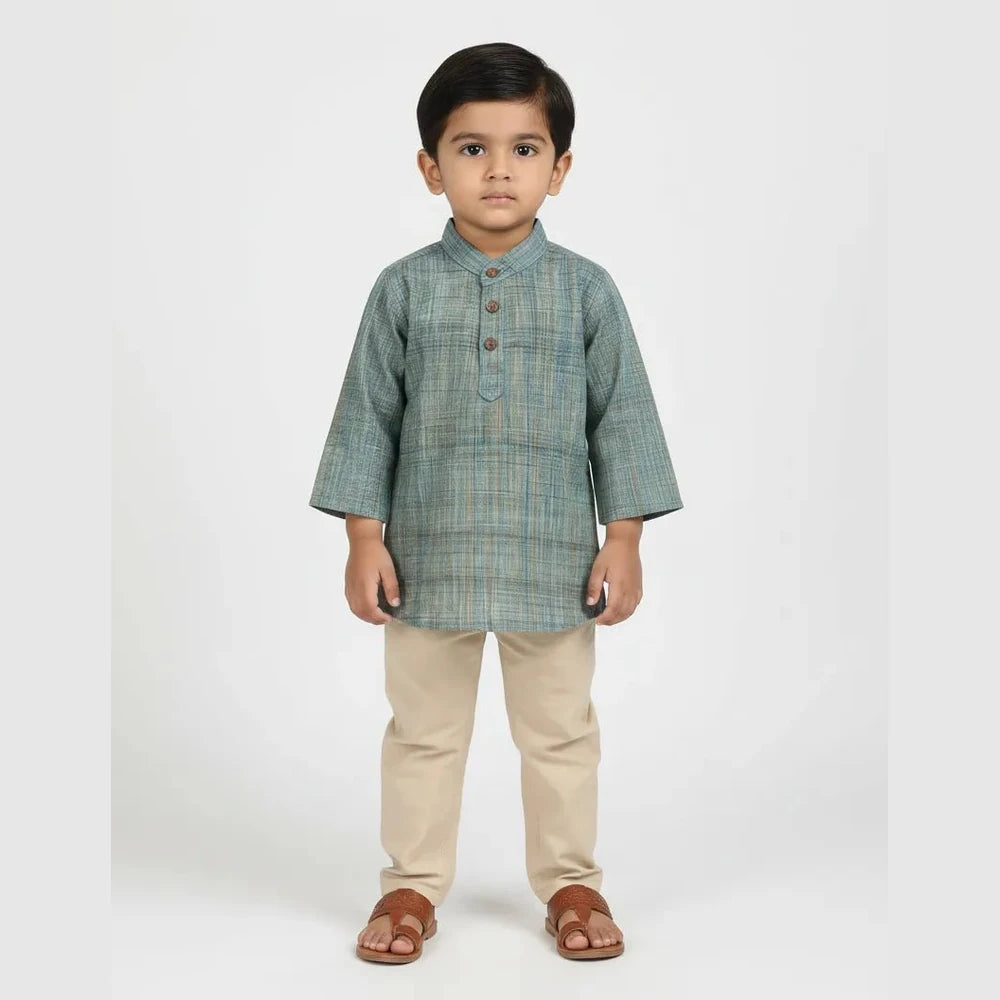 Boys Grey Kurta Pajama KP041