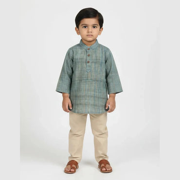 Boys Grey Kurta Pajama KP041