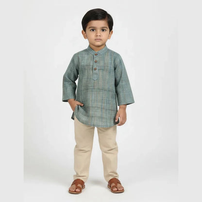Boys Grey Kurta Pajama KP041