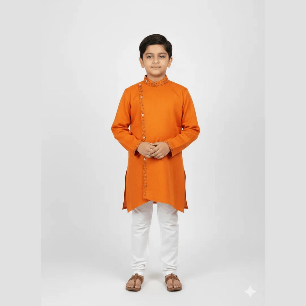 Boys Kurta Pajama in Orange KP202