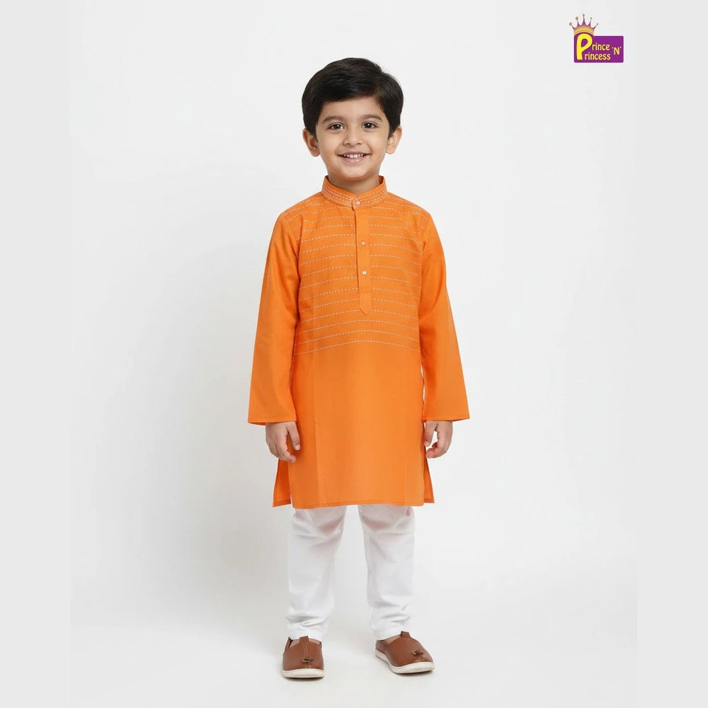 Boys Kurta Pajama in Orange KP205