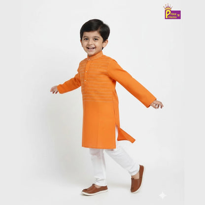 Boys Kurta Pajama in Orange KP205
