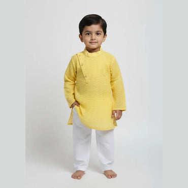 Boys Kurta Pajama in Yellow KP196
