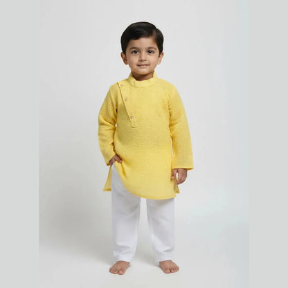 Boys Kurta Pajama in Yellow KP196