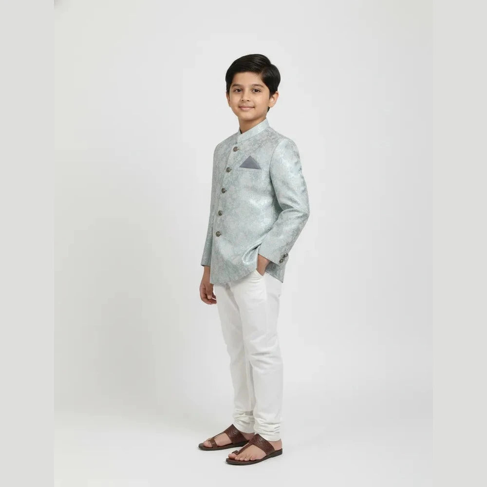 Boys Overcoat Sherwani in Blue KP155