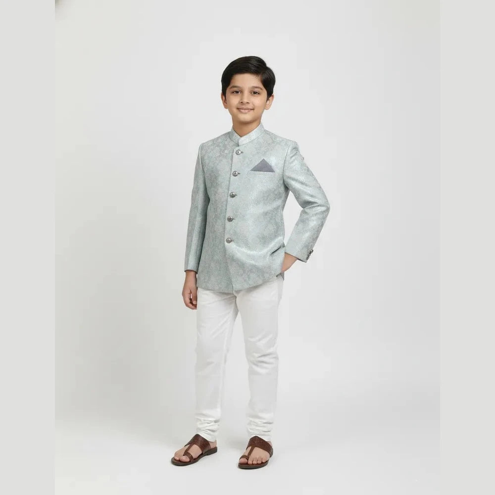 Boys Overcoat Sherwani in Blue KP155