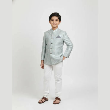 Boys Overcoat Sherwani in Blue KP155
