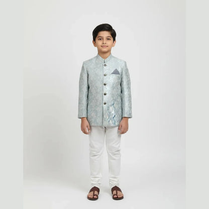 Boys Overcoat Sherwani in Blue KP155