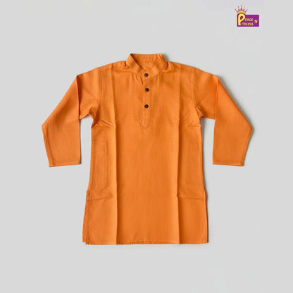 Boys Peach Cotton Kurta Pajama KP019